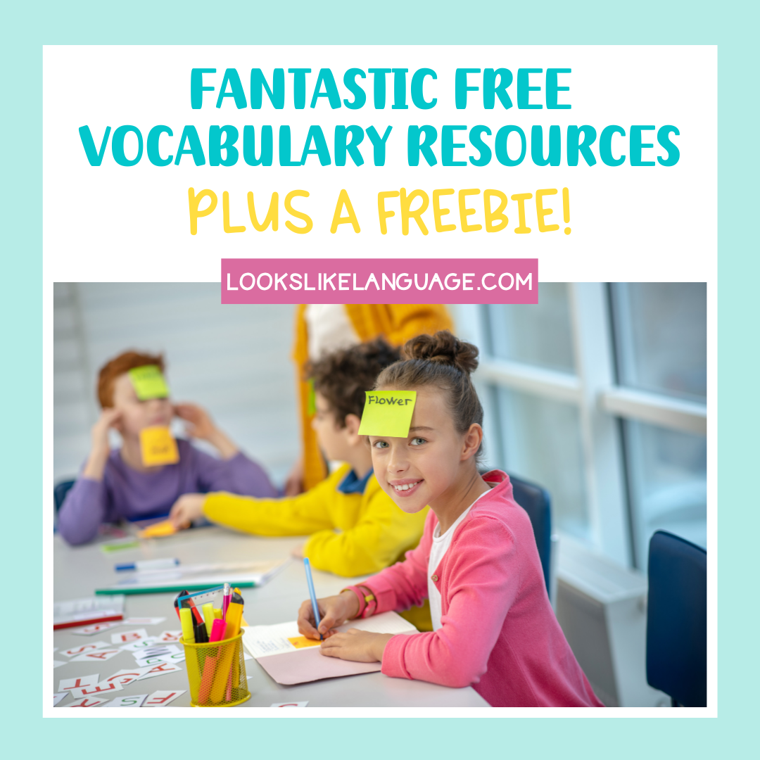 Fantastic Free Vocabulary Resources IG – Looks Like Language